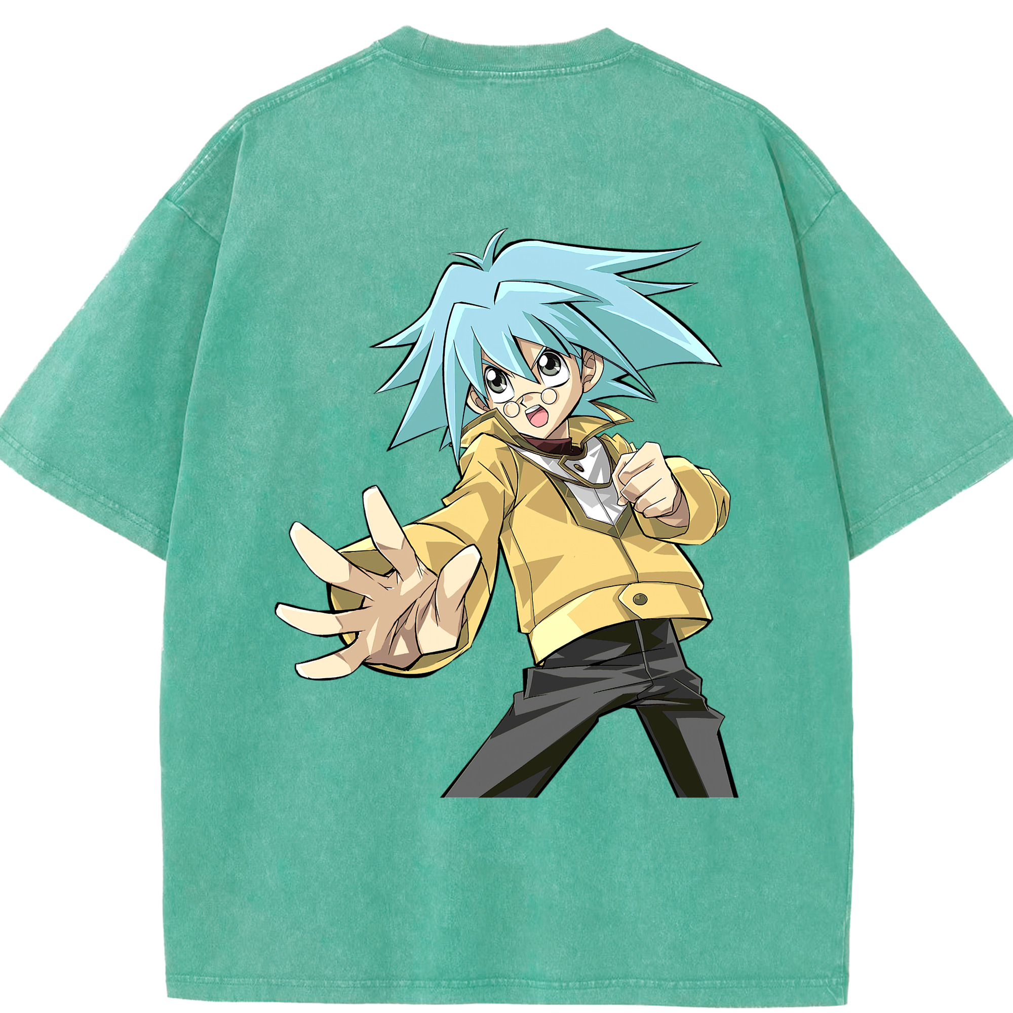 （画像用） 遊☆戯☆王 Yu-Gi-Oh! 綿100% ヴィンテージ風 半袖Tシャツ（背面プリント）